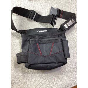 Husky Black Tool Belt Pouch With Adjustable Strap & Durable Clip*EUC